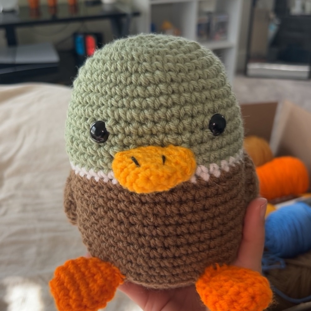 Cute Crocheted Duck Plushie